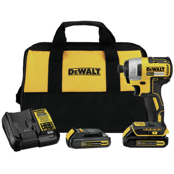 IMPACT DRIVERS | Dewalt DCF787C2 20V MAX Brushless Lithium-Ion 1/4 in. Cordless Impact Driver Kit with (2) 1.3 Ah Batteries