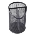  | Universal UNV20019 4.13 in. Diameter x 6 in. Height 3-Compartment Metal Mesh Pencil Cup - Black image number 2