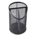 Office Jansan | Universal UNV20019 4.13 in. Diameter x 6 in. Height 3-Compartment Metal Mesh Pencil Cup - Black image number 2