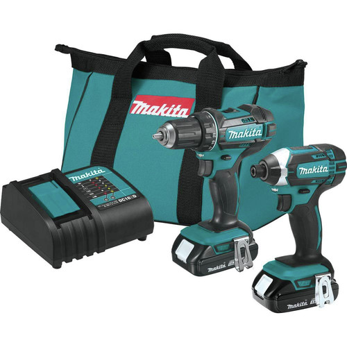 Factory Reconditioned Makita CT225SYX-R 18V LXT Brushed Lithium-Ion 1/2 in. Cordless Drill Driver/1/4 in. Impact Driver Combo Kit with 2 Batteries (1.5 Ah) image number 0