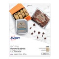 Office Jansan | Avery 22808 2.5 in. Diameter Print-to-the-Edge Labels - Round Brown Kraft (225/Pack) image number 0