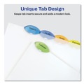 Office Jansan | Avery 11200 11 in. x 8.5 in. 5-Tab Insertable Style Edge Tab Plastic Dividers - Translucent (1-Set) image number 6
