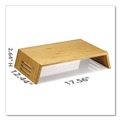 Office Furniture Accessories | Officemate 71008 Bamboo Desktop Monitor Stand For 16-in Monitors 17.56 x 12.44 x 2.64 Brown Supports 20 lbs image number 2