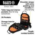 Cases and Bags | Klein Tools 55421BP-14 Tradesman Pro 14 in. Tool Bag Backpack - Black image number 5