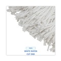 Mops | Boardwalk BWK216RCT 16 oz. Rayon Premium Cut-End Wet Mop Heads - White (12/Carton) image number 5