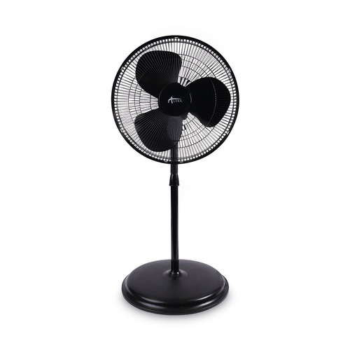 Floor Fans | Alera ALEFANP16B 120V 0.37 Amp 3-Speed 16 in. Pedestal Stand Fan - Black image number 0