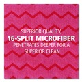 Cleaning Cloths | Rubbermaid Commercial FGQ62000RD00 HYGEN Microfiber 16 in. x 16 in. Cleaning Cloths - Red (12/Carton) image number 5