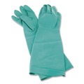 Cleaning Gloves | San Jamar 19NUM 21 in. Long Nitrile Dishwashing Gloves - Medium/Green (1-Pair) image number 0