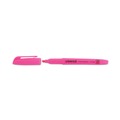  | Universal UNV08855 Fluorescent Ink Chisel Tip Pocket Highlighters - Pink (1 Dozen) image number 2