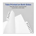 Office Jansan | Avery 01336 11 in. x 8.5 in. 25-Tab 151 to 175 Avery Style Preprinted Legal Exhibit Side Tab Index Dividers - White (1-Set) image number 3