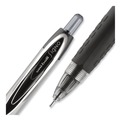 Pens | uni-ball 1736097 Signo 207 Medium 0.7 millimeter Retractable Needle Point Gel Pen - Black Ink/Clear/Black Barrel (1-Dozen) image number 4