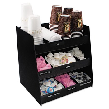 Vertiflex Commercial Grade 14.5 in. x 11.75 in. x 15 in. Vertical Condiment Organizer - Black