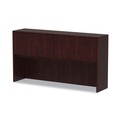  | Alera ALEVA286615MY 64.75 in. x 15 in. x 35.38 in. Valencia Series 4-Compartment Hutch with Doors - Mahogany image number 2