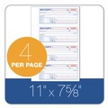 Office Jansan | Adams TCH1185 7 x 2.75 Three-Part Carbonless Casebound (Hard Cover) Money/Rent Receipt Book, 200 Forms Total image number 1