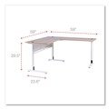 Office Desks & Workstations | Alera ALEWSL5959WB 59.05 in. x 59.05 in. x 29.53 in. L-Shaped Writing Desk - Beigewood/White image number 1