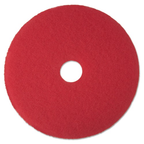 Floor Cleaners | 3M 5100 14 in. Low-Speed Buffer Floor Pads - Red (5/Carton) image number 0