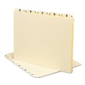 Office Jansan | Smead 50176 8.5 in. x 11 in. 1/5-Cut Top Tab Indexed A to Z File Guide Set - Manila (25/Set) image number 1
