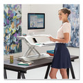 Fellowes Mfg Co. 0009901 Lotus 32.75 in. x 24.25 in. x 5.5 in. - 22.5 in. Sit-Stands Workstation - White image number 2