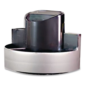 Kantek ORG620 6 x 5.75 x 4.5 Rotating 8-Compartment Plastic Desk Organizer - Black/Silver