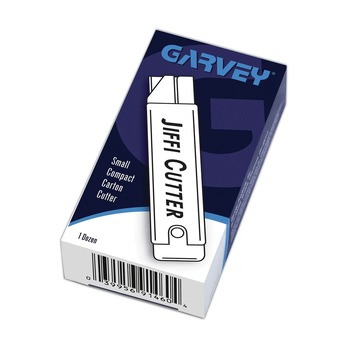 Cosco Jiffi-Cutter 3 in. Metal Handle Compact Utility Knife with Retractable Blade - Chrome (12/Box)