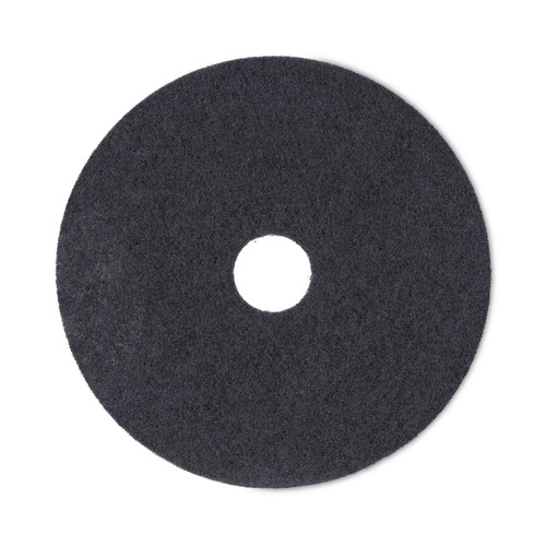 Office Jansan | Boardwalk BWK4018BLA 18 in. Diameter Stripping Floor Pads - Black (5/Carton) image number 0