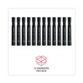  | Universal UNV07051 Broad Chisel Tip Permanent Marker - Black (1 Dozen) image number 5