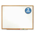 Quartet S577 Classic Total Erase 72 in. x 48 in. Dry Erase Board - White/Oak image number 2