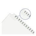 Office Jansan | Avery 01331 11 in. x 8.5 in. 25-Tab 26 to 50 Avery Style Preprinted Legal Exhibit Side Tab Index Dividers - White (1-Set) image number 4