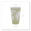 Food Service | Eco-Products EP-BHC16-WAPK 16 oz. World Art Renewable and Compostable Paper Hot Cups - Moss (50/Pack) image number 2