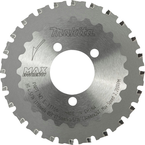 Circular Saw Blades | Makita E-11106 4-5/16 in. 24 Tooth Max Efficiency CERMET-Tipped Cutter Blade image number 0