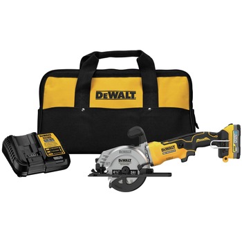 CIRCULAR SAWS | Dewalt DCS571E1 20V MAX Brushless Lithium-Ion 4-1/2 in. Cordless ATOMIC Circular Saw Kit (1.7 Ah)