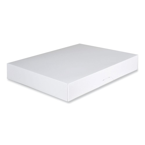 Food Trays, Containers, and Lids | SCT SCH 1239 15 in. x 11.5 in. x 2.25 in. Paper Donut Boxes - White (100/Carton) image number 0