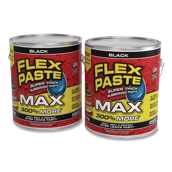 Flex Seal Products 12 lb Flex Paste Super Thick Rubberized Paste Max - Dries Black (2/Carton)