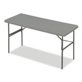  | Iceberg 65377 IndestrucTable 60 in. x 24 in. x 29 in. Classic Folding Table - Charcoal image number 0