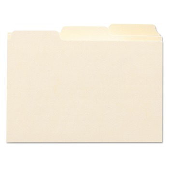 Smead 4 in. x 6 in. 1/3-Cut Top Tab Card Guides - Manila (100/Box)