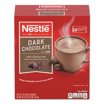 Nestle 12096919 0.71 oz. Dark Chocolate Hot Cocoa Mix Packets (50/Box)