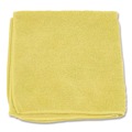 Cleaning Cloths | Boardwalk BWK12YELCLOTH 12 in. x 12 in. Microfiber Cleaning Cloths - Yellow (12/Pack) image number 1