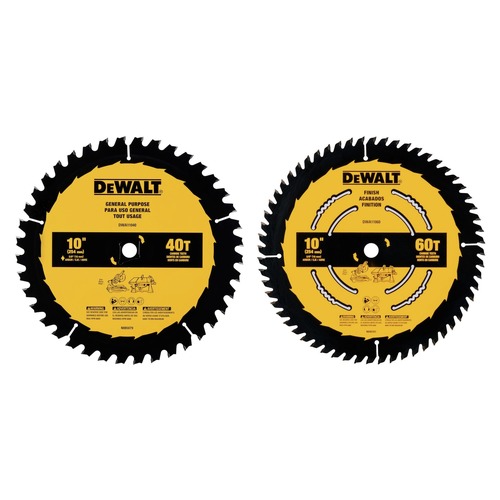 Circular Saw Blades | Dewalt DWA110CMB (2-Pack) 10 in. 40T/60T General Purpose Circular Saw Blades Combo Pack image number 0