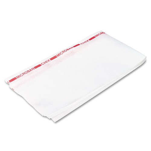 Chix 8250 13 in. x 24 in. Reusable Fabric Food Service Towels - White (150/Carton) image number 0