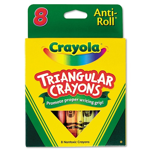 Arts & Crafts Supplies | Crayola 52-4008 Triangular Crayons (8/Box) image number 0