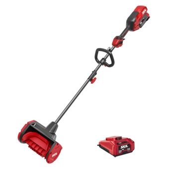 SNOW SHOVELS RAKES | Skil PSS1200C-10 PWRCore 40 Brushless Lithium-Ion 12 in. Cordless Multihead Snow Shovel Kit (4 Ah)