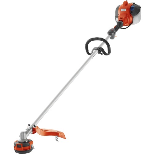 String Trimmers | Husqvarna 970514405 130L 28cc 2-Cycle 18 in. Straight Shaft Gas String Trimmer and Weed Wacker with Rapid Replace Trimmer Head for Seamless String Reloading image number 0