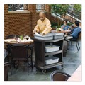 Utility Carts | Rubbermaid Commercial FG9T6800BLA Executive 3-Shelf Service Cart - Black image number 2