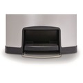 Trash & Waste Bins | Rubbermaid Commercial 1901999 Slim Jim 24-Gallon Front Step Style Stainless Steel Step-On Container - Black image number 4