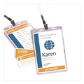  | Avery 08521 4.25 in. x 6 in. Top Load Lanyard-Style Badge Holder with Laser/Inkjet Inserts - White (75/Pack) image number 2
