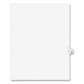 Avery 11 in. x 8.5 in. 26-Tab Q Avery Style Preprinted Legal Exhibit Side Tab Index Dividers - White (25/Pack)