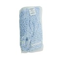 Cleaning & Janitorial Supplies | Boardwalk BWK542CT Narrow Floor Finish Rayon/Polyester Mop Head - Medium, White/Blue (12/Carton) image number 2