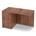  | Alera VA542822WA 15.63 in. x 20.5 in. x 28.5 in. Valencia Series 2-Drawer Full File Pedestal - Modern Walnut image number 4