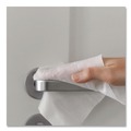 Cleaning & Disinfecting Wipes | Carlisle 37701 WipesPlus 7 in. x 8 in. 1-Ply Disinfecting Surface Wipes - Lemon/White (12/Carton) image number 3