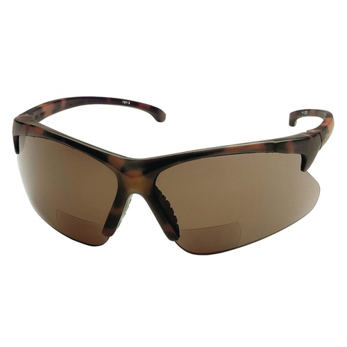 Safety Glasses | Ansell KCC19872 V60 30-06 Readers Safety Sunglasses Glasses - Tortoise Nylon Frame, Smoke Polycarbonate Lens (6/Box) image number 0